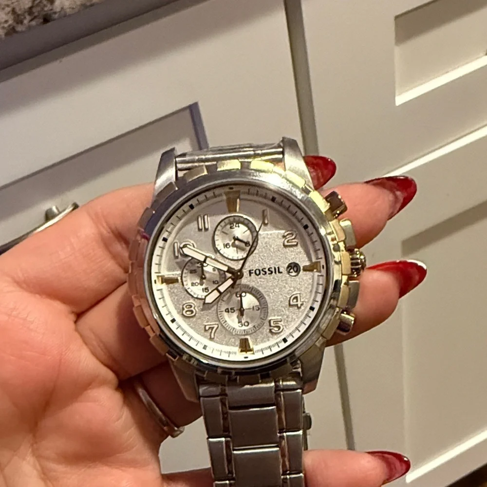 Fossil Two-Tone Chronograph Watch
